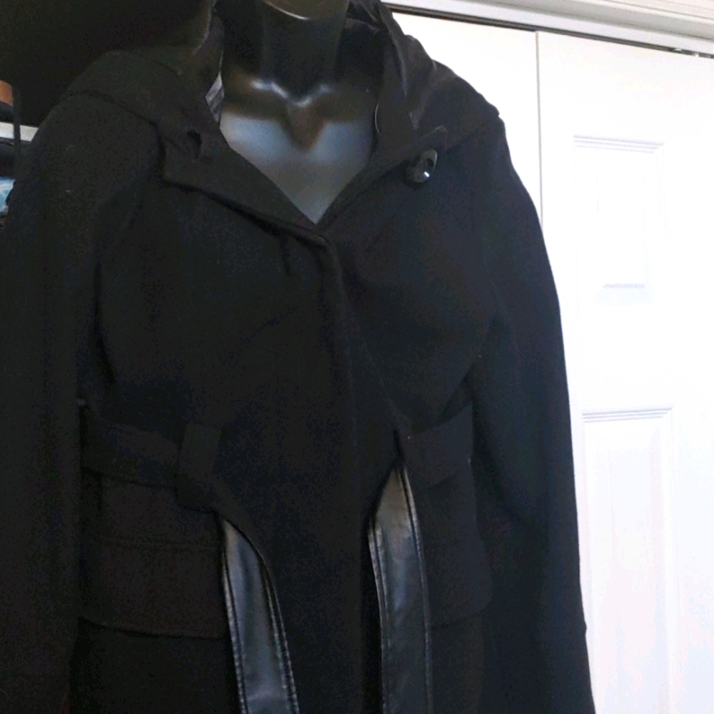 Women's belted pea coat